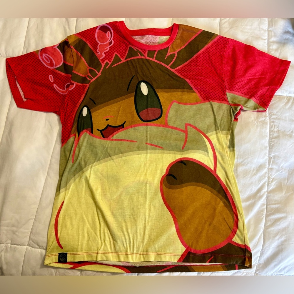 EUC Pokemon Red and Yellow Eevee DYNAX Graphic Tee